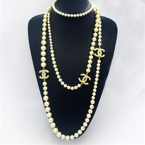 chanel pearls necklace sale|Chanel necklace online shop.